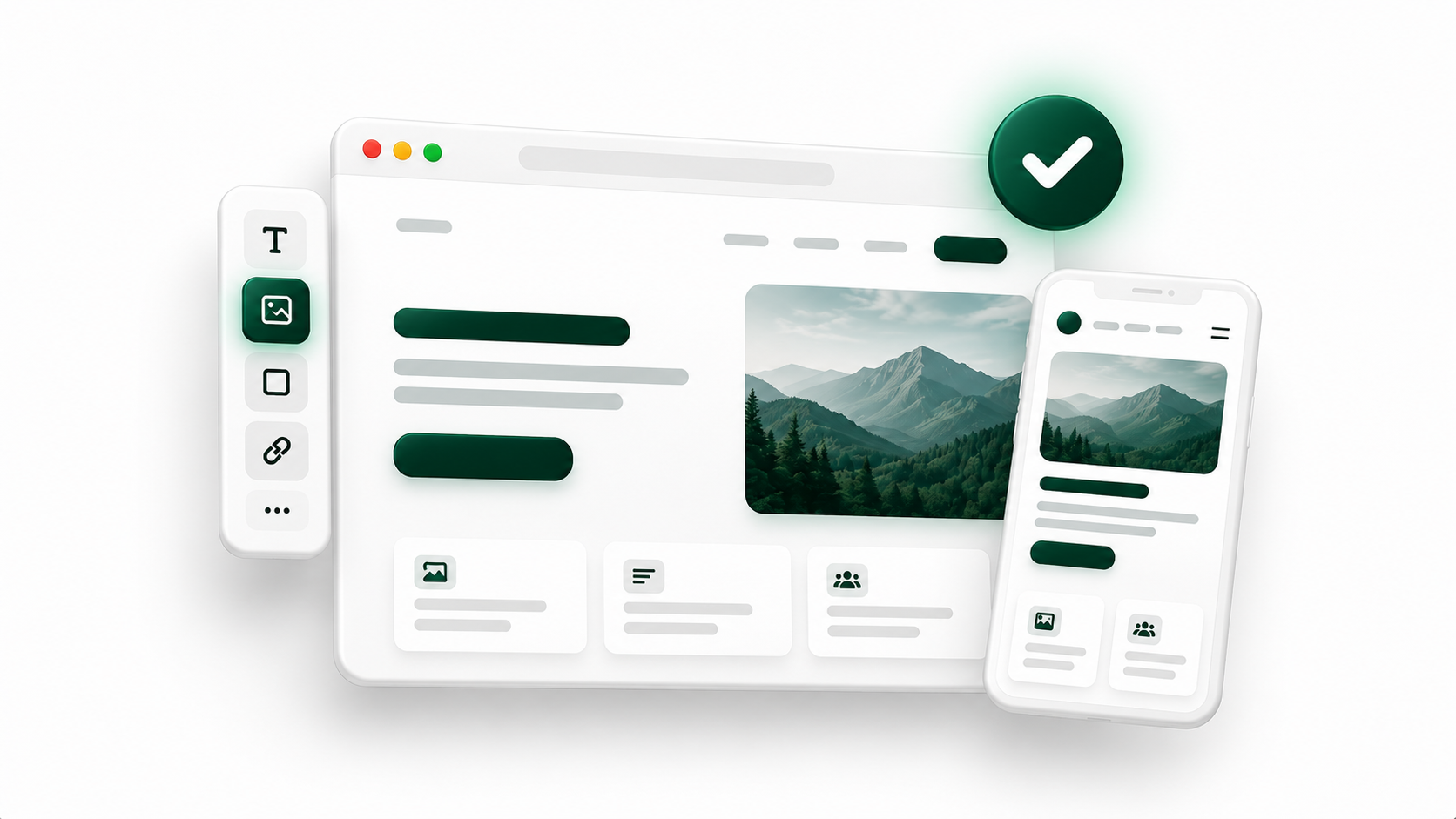 Interface web et mobile en construction